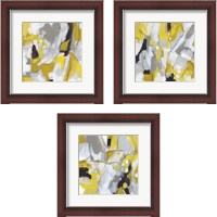 Framed 'Citron Confetti 3 Piece Framed Art Print Set' border=