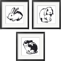 Framed Winter Rabbit 3 Piece Framed Art Print Set