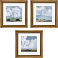 Framed 'Quiet Village 3 Piece Framed Art Print Set' border=