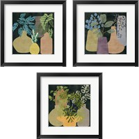 Framed 'Decorative Vases 3 Piece Framed Art Print Set' border=