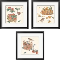 Framed 'Basket with Fruit3 Piece Framed Art Print Set' border=