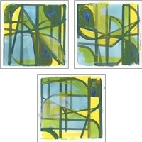 Framed 'Summer 3 Piece Art Print Set' border=