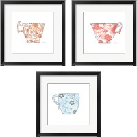 Framed 'Bright Garden Cafe 3 Piece Framed Art Print Set' border=