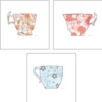 Framed 'Bright Garden Cafe 3 Piece Art Print Set' border=