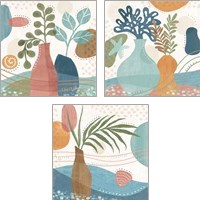 Framed 'Coastal Creations 3 Piece Art Print Set' border=