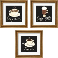 Framed 'Fresh Coffee 3 Piece Framed Art Print Set' border=