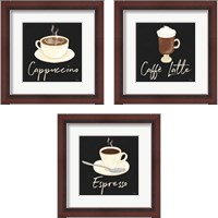 Framed 'Fresh Coffee 3 Piece Framed Art Print Set' border=