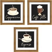 Framed 'Fresh Coffee 3 Piece Framed Art Print Set' border=