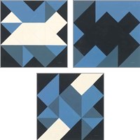 Framed 'Triangles 3 Piece Art Print Set' border=