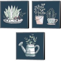 Framed 'Plants Life 3 Piece Canvas Print Set' border=