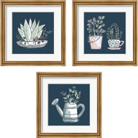 Framed 'Plants Life 3 Piece Framed Art Print Set' border=