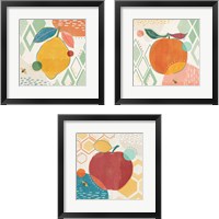 Framed 'Fruit Frenzy 3 Piece Framed Art Print Set' border=