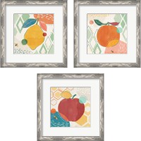 Framed 'Fruit Frenzy 3 Piece Framed Art Print Set' border=