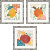 Framed 'Fruit Frenzy 3 Piece Framed Art Print Set' border=