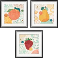 Framed 'Fruit Frenzy 3 Piece Framed Art Print Set' border=