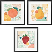 Framed 'Fruit Frenzy 3 Piece Framed Art Print Set' border=