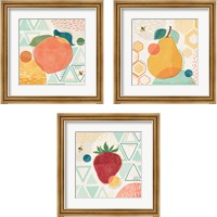 Framed 'Fruit Frenzy 3 Piece Framed Art Print Set' border=