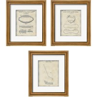 Framed 'Patented Sport 3 Piece Framed Art Print Set' border=