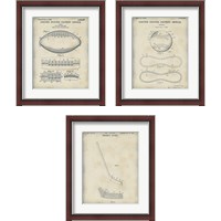 Framed 'Patented Sport 3 Piece Framed Art Print Set' border=