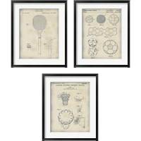 Framed 'Patented Sport 3 Piece Framed Art Print Set' border=