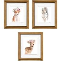 Framed 'Wild for Flowers 3 Piece Framed Art Print Set' border=