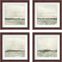 Framed 'Winter Reflections 4 Piece Framed Art Print Set' border=