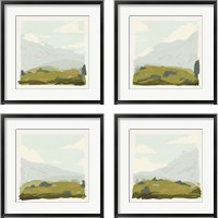 Framed 'Alpine Ascent  4 Piece Framed Art Print Set' border=