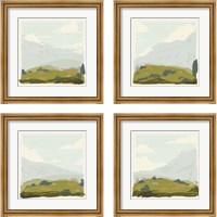 Framed 'Alpine Ascent  4 Piece Framed Art Print Set' border=