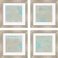 Framed 'Spring Abstract 4 Piece Framed Art Print Set' border=