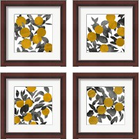 Framed 'Shadow Branch 4 Piece Framed Art Print Set' border=