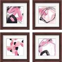 Framed 'Salon Rouge 4 Piece Framed Art Print Set' border=