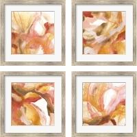 Framed 'Sunset Marble 4 Piece Framed Art Print Set' border=