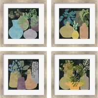 Framed 'Decorative Vases 4 Piece Framed Art Print Set' border=