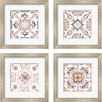 Framed 'Summertime Ceramic 4 Piece Framed Art Print Set' border=