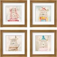 Framed 'Lids Bear 4 Piece Framed Art Print Set' border=