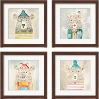 Framed 'Lids Bear 4 Piece Framed Art Print Set' border=