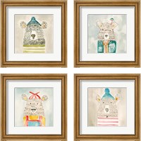 Framed 'Lids Bear 4 Piece Framed Art Print Set' border=