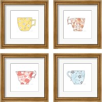 Framed 'Bright Garden Cafe 4 Piece Framed Art Print Set' border=