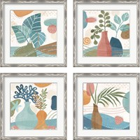 Framed 'Coastal Creations 4 Piece Framed Art Print Set' border=