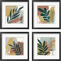 Framed 'Mid Century Modern 4 Piece Framed Art Print Set' border=