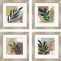 Framed 'Mid Century Modern 4 Piece Framed Art Print Set' border=