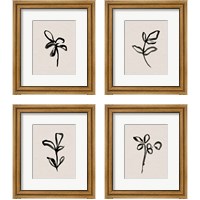 Framed 'Autumn Gesture 4 Piece Framed Art Print Set' border=