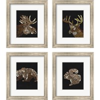 Framed 'Forest Dweller 4 Piece Framed Art Print Set' border=