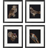 Framed 'Forest Dweller 4 Piece Framed Art Print Set' border=