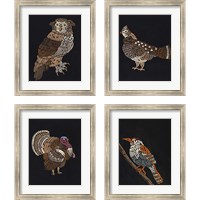 Framed 'Forest Dweller 4 Piece Framed Art Print Set' border=