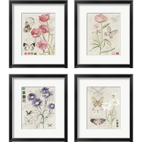 Framed 'Field Notes Florals 4 Piece Framed Art Print Set' border=