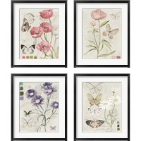 Framed 'Field Notes Florals 4 Piece Framed Art Print Set' border=