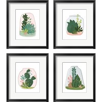 Framed 'Terrarium Cameo 4 Piece Framed Art Print Set' border=