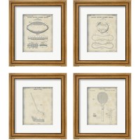 Framed 'Patented Sport 4 Piece Framed Art Print Set' border=