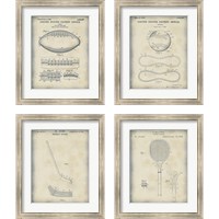 Framed 'Patented Sport 4 Piece Framed Art Print Set' border=